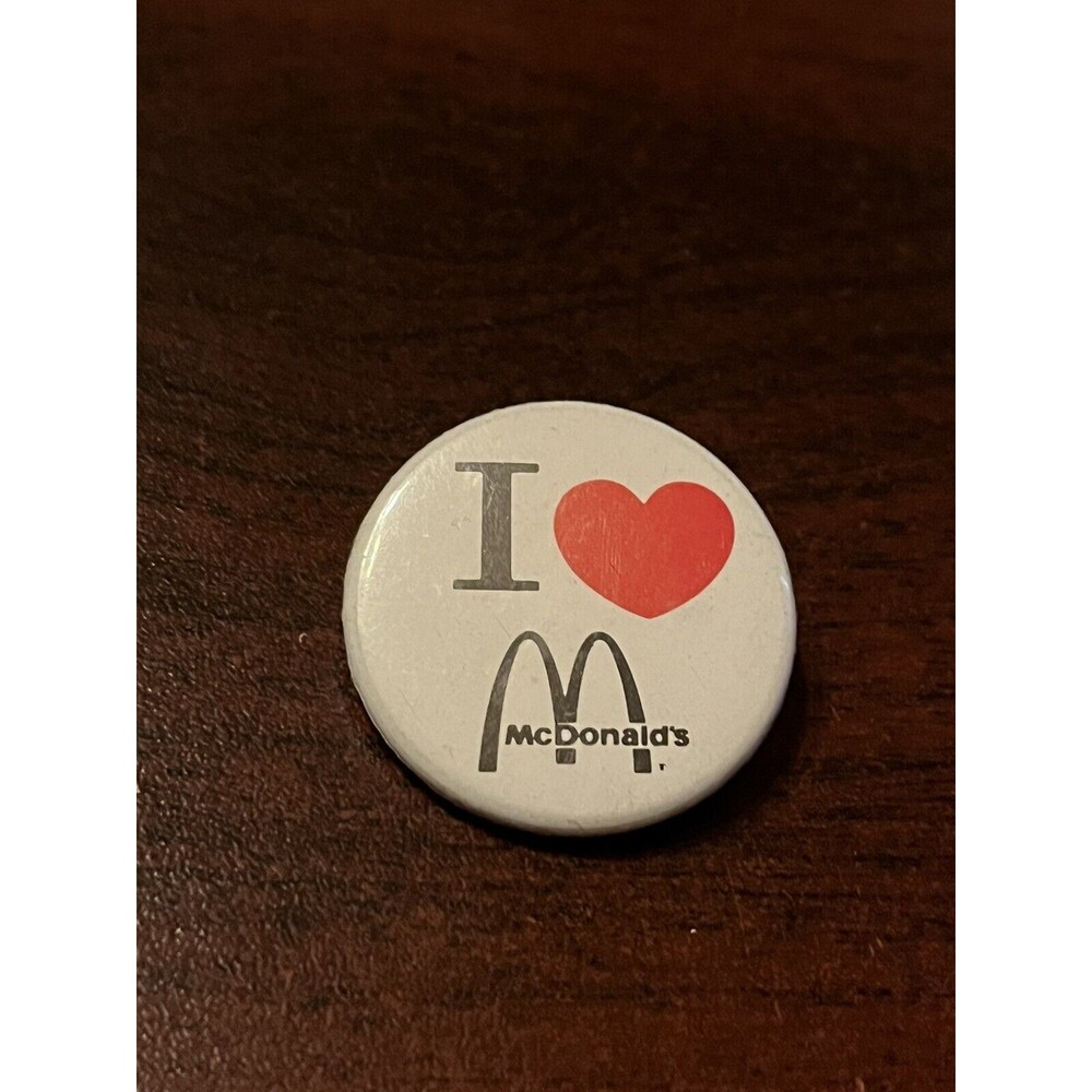 McDonald’s‎ I Heart McDonald’s Employee Lapel Hat Button Pin